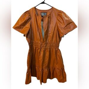 Anthropologie Somerset Vegan Leather Mini Dress - NWT - Large